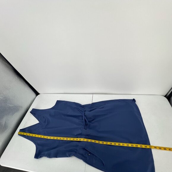 Patagonia Fleetwith Travel Dress M Blue Tank Drawstring Waist Stretch Active - Picture 9 of 13